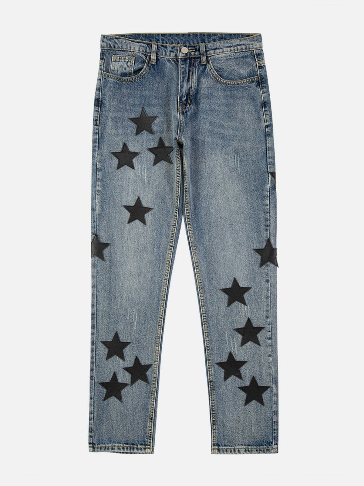 Streetwear embroidery Multi Star Jeans - FSH-ONLINE