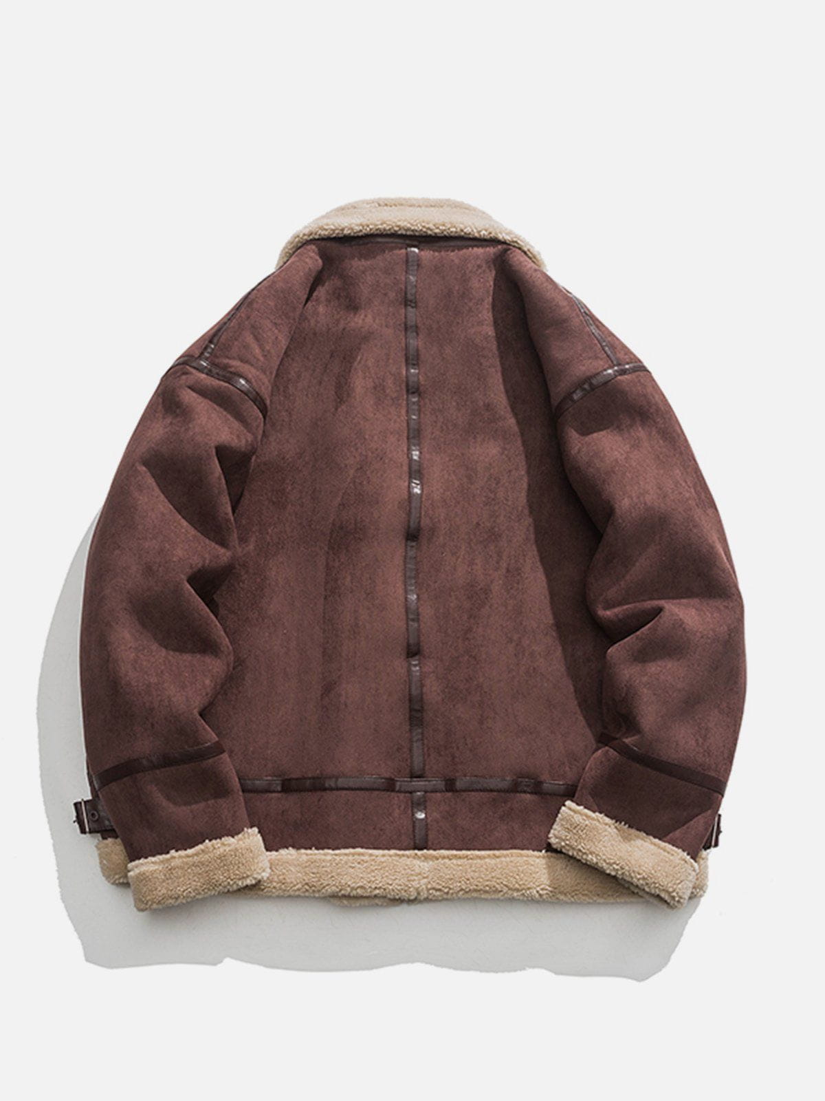 Patchwork Suede Sherpa Winter Coat - FSH-ONLINE