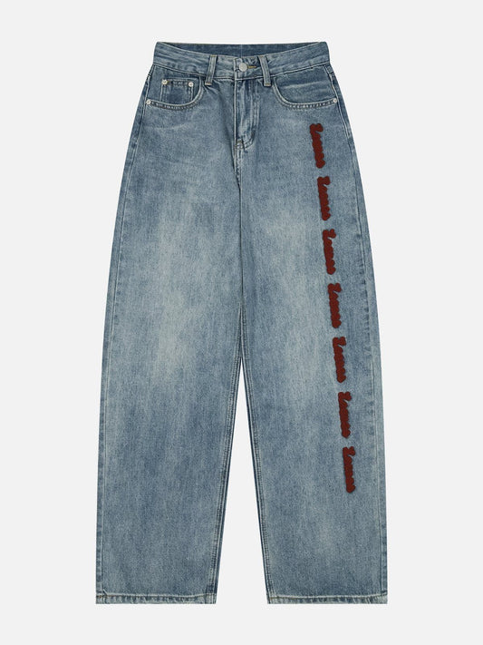 Streetwear Embroidery Jeans - FSH-ONLINE