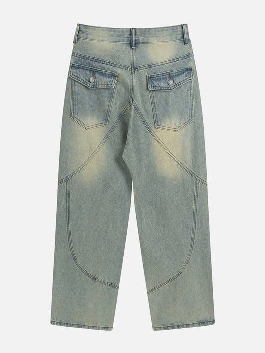 Streetwear Washed Stripe Jeans - FSH-ONLINE