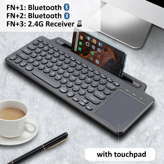 Wireless Keyboard Bluetooth Keyboard Mouse Card Slot Numeric Keypad for Android IOS Desktop Laptop PC Gamer - FSH-ONLINE